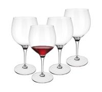 Villeroy & Boch Maxima Burgundy Red Wine Goblet Glass, Set of 4, 200ml, Clear