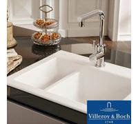 Villeroy & Boch Modern Steel Chrome Stainless Steel Kitchen Sink Mixer Tap