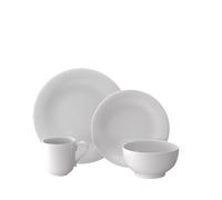 Villeroy & Boch New Cottage Basic 4 Piece Place Setting, White | Porcelain place setting in the New Cottage Basic collection's soft, organic form, a housewarming gift