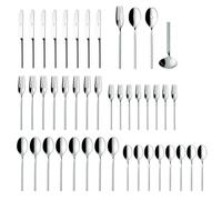 Villeroy & Boch New Wave 64 Piece Flatware, Sleek, Modern Design, 18/10 Stainless Steel, Service for 12