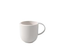Villeroy & Boch - NewMoon mug with handle, modern cup for tea and coffee, 310 ml, Premium Porcelain, white, dishwasher-safe, 1 piece (1 pack).