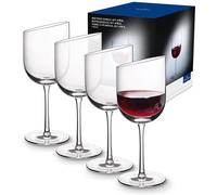Villeroy & Boch - NewMoon red Wine Glass Set, 4 Pieces, Elegant, Modern red Wine Glasses for Day-to-Day use, Crystal Glass, Transparent, Dishwasher Safe