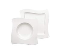 Villeroy & Boch NewWave Dinner Set For Up to 4 People, 8 Pieces, Premium Porcelain, White