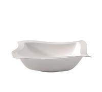 Villeroy & Boch - NewWave Dish, bowl for salads and side dishes, square shape, premium porcelain, dishwasher and microwave safe, white, 33 cm