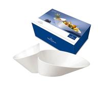 Villeroy & Boch NewWave Eye-Catcher Double Bowl, Premium Porcelain, White