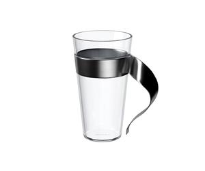 Villeroy & Boch - NewWave Latte Macchiato Mug 300 ml Clear, Dishwasher-Safe, Glass Cup for Latte Macchiato, Cappuccino or iced Coffee, Coffee Mug, Drinking Cup, Borosilicate Glass, Stainless Steel