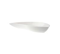 Villeroy & Boch - NewWave Move Curved Bowl, porcelain bowl with teardrop shape, dishwasher and microwave safe, white, 28 x 15 cm
