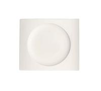 Villeroy & Boch NewWave Rectangular Breakfast Plate, 24 x 22 cm, Premium Porcelain, White