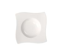 Villeroy & Boch - NewWave Soup Plate, dinner plate for soups/stews, rectangular, premium porcelain, dishwasher and microwave safe, white, 24 cm