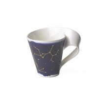Villeroy & Boch - NewWave Stars Mug with Handle, Beautifully Shaped Cup with Sagittarius Design, Premium Porcelain, Dishwasher Safe, White/Blue, 300 ml Gold