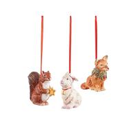 Villeroy & Boch Nostalgic Ornaments Forest Animals, Set of 3, Porcelain, White, 6 x 7 cm 14-8331-6689