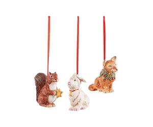 Villeroy & Boch Nostalgic Ornaments Forest Animals, Set of 3, Porcelain, White, 6 x 7 cm 14-8331-6689