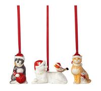 Villeroy & Boch Nostalgic Set Of 3 Cat Ornaments