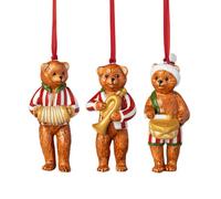 Villeroy & Boch - Nostalgic Ornaments teddies 3-piece set multicoloured, Christmas decoration, tree decoration, gift idea, Xmas decoration lovingly designed, premium porcelain