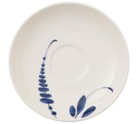 Villeroy & Boch Old Lu x Embourg Brindille Mocha/Espresso Cup Saucer, Crockery High-Quality Porcelain, Blue and White, 12 cm