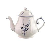 Villeroy & Boch Old Luxembourg Teapot, 1.1 Litre, Premium Porcelain, White/Blue