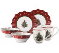 Villeroy & Boch 6-Pieces Toy's Delight Breakfast Set for 2, Red, Porcelain
