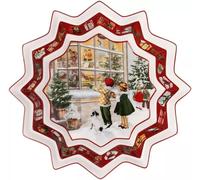 Villeroy & Boch - Toy's Fantasy Large Bowl, Large Porcelain Christmas Bowl, Toy Shop Pattern, Serving Bowl, Ceramic Bowl, deep Christmas Plate, White/Red, White/Red