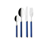 Villeroy & Boch Play! Blue Ocean Cutlery for up to 6 People, 24 Pieces, Stainless Steel, Blue Plastic Handle