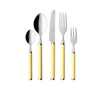 Villeroy & Boch Play! Sunny Day Cutlery for up to 6 People, 30 Pieces, Stainless Steel, Yellow Plastic Handle