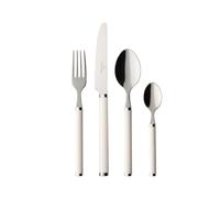 Villeroy & Boch Play! White Pearl Cutlery for up to 6 People, 24 Pieces, Stainless Steel, White Plastic Handle