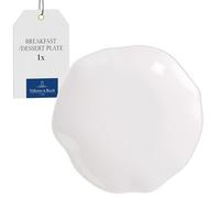 Villeroy & Boch - Pura Breakfast/Dessert Plate, Approx. 22 × 22 × 2.5 cm, Pure White, Dishwasher-Safe & Microwave-Safe, Flowing Shape, Premium Bone Porcelain Made in Germany