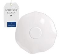 Villeroy & Boch - Pura Coffee Cup Saucer, Approx. 16 × 15.5 × 2 cm, Pure White, Dishwasher-Safe & Microwave-Safe, Flowing Shape, Premium Bone Porcelain Made in Germany