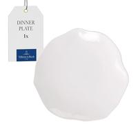 Villeroy & Boch - Pura Dinner Plate, Approx. 27 × 27 × 3 cm, Pure White, Dishwasher-Safe & Microwave-Safe, Flowing Shape, Premium Bone Porcelain Made in Germany