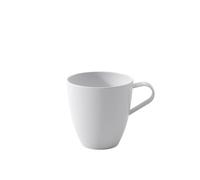 Villeroy & Boch - Pura Mug, Approx. 12.5 × 9.5 × 9.5 cm, Pure White, Dishwasher-Safe & Microwave-Safe, Flowing Shape, Premium Bone Porcelain Made in Germany