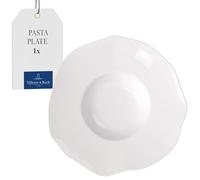 Villeroy & Boch - Pura Pasta Plate, Approx. 29 × 29 × 5.5 cm, Pure White, Dishwasher-Safe & Microwave-Safe, Flowing Shape, Premium Bone Porcelain Plate, Made in Germany