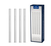 Villeroy & Boch - Purismo Bar, Small Glass Straw, Set of 4, 15 cm, Crystal Glass