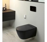 Villeroy & Boch Rimless shower toilet ViClean-I200 Oval, Pure Black CeramicPlus V0E200R7