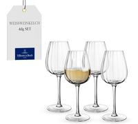 Villeroy & Boch - Rose Garden White Wine Goblet, Set of 4, 125 ml, Crystal Glass, Transparent