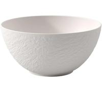 Villeroy & Boch - Manufacture Rock Blanc Salad Bowl White, Dishwasher-Safe, Microwave-Safe, matt Design, Slate-Look, Bowl for Salads and Bowl Meals, Serving Bowl, Premium Porcelain