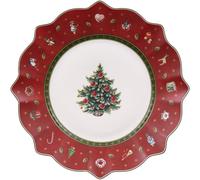 Villeroy & Boch - Toy's Delight Breakfast/Dessert Plate Red and White, Microwave Safe, Plate Nostalgic Toys Delight, Christmas Decoration, Premium Porcelain