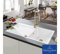 Villeroy & Boch Siluet 50 1.0 Bowl White Ceramic Kitchen Sink - NO WASTE