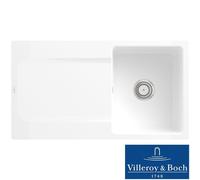Villeroy & Boch Siluet 50 Flat 1.0 Bowl Ceramic Kitchen Sink - No Waste