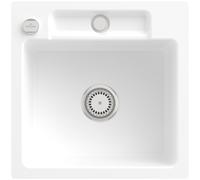 Villeroy & Boch Siluet 50 S Flat - Kitchen sink 490x490 stone white