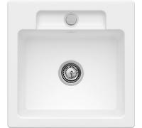 Villeroy & Boch Siluet 50 S Flat - Kitchen sink 490x490 stone white