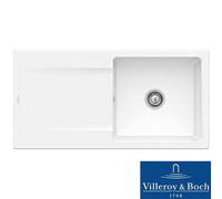 Villeroy & Boch Siluet 60 1.0 Bowl White Ceramic Kitchen Sink - NO WASTE