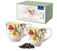 Villeroy & Boch - Spring Awakening Coffee Mug Set 400 ml 2 Pieces, Microwave Safe, Easter Decorations Home, Easter Gifts for Adults, Coffee Mugs Large, Ceramic Cups for Tea, Premium Porcelain