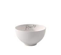 Villeroy & Boch - Statement Bowl Je T'Aime 14 x 14 x 8 cm, Porcelain Bowl White