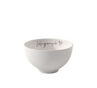 Villeroy & Boch - Statement Bowl Lieblingmensch 14 x 14 x 8 cm, Porcelain Bowl White