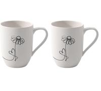 Villeroy & Boch - Statement Lines Mug Family, 280 ml, Premium Porcelain, White (Pack of 2)