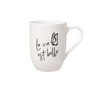 Villeroy & Boch - Statement Mug La Vie est Belle 11.5 x 8 x 10.5 cm, White Cup