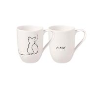 Villeroy & Boch - Statement Mug Set Cat 2 pcs., 280 ml, Premium Porcelain, White