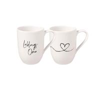 Villeroy & Boch - Statement Mug Set Lieblingsoma 2 pcs., 280 ml, Premium Porcelain, White