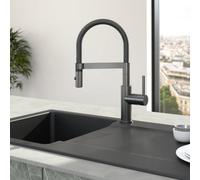 Villeroy & Boch 927300 Steel Expert Compact Kitchen Sink tap, Anthracite, Auslauf Höhe 143mm