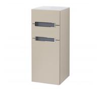 Villeroy & Boch Subway 2.0 - Side cabinet with 1 door & 2 pull-out compartments & hinges right 354x857x370mm soft grey/soft grey