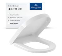 Villeroy and Boch D Shaped Toilet Seat Subway 2.0 White Duroplast 9M68Q101